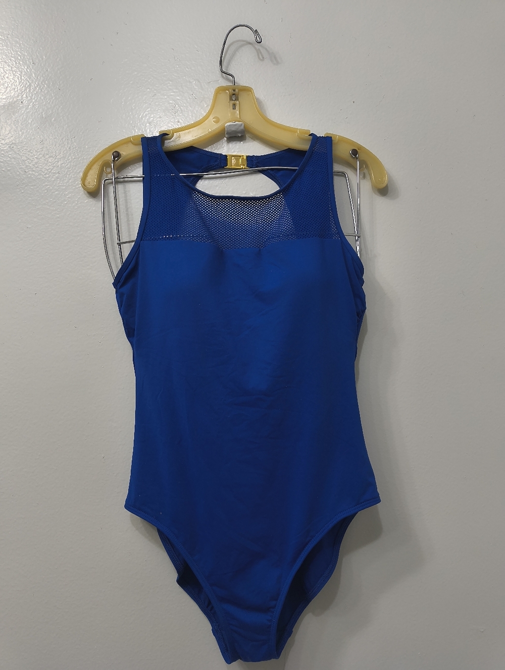 Lauren Ralph Lauren One-Piece Swimsuit Blue Size 10 Summer Beach Poolside Cruise - Picture 5 of 14